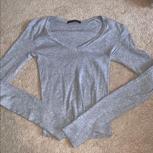 Brandy Melville Ribbed V Neck